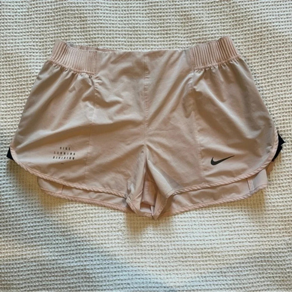 Nike Womens XL Dri Fit Run Division Tempo Luxe Shorts Dd5328-864 Pink/Black - Picture 9 of 13